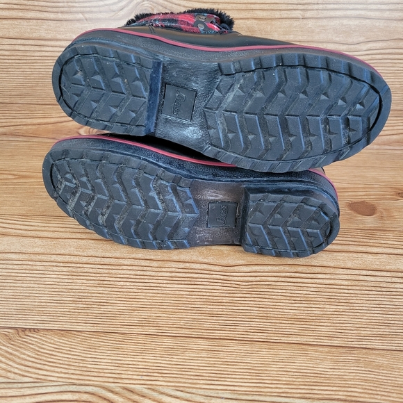 Bass Red Plaid Winter Boots Size 8M - Picture 5 of 8